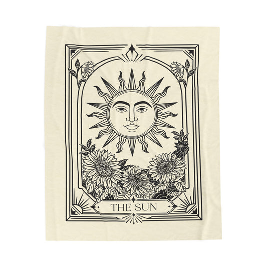 The Sun Tarot Card Plush Blanket