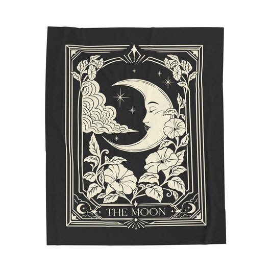 The Moon Tarot Card Plush Blanket
