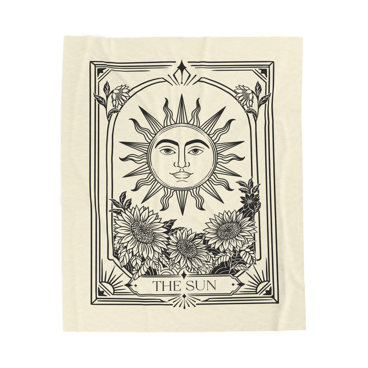 The Sun Tarot Card Plush Blanket