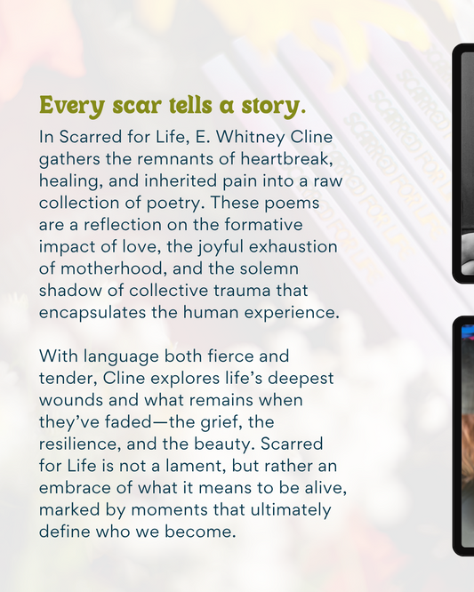 Scarred For Life by E. Whitney Cline | Poetry Collection | Signed Paperback