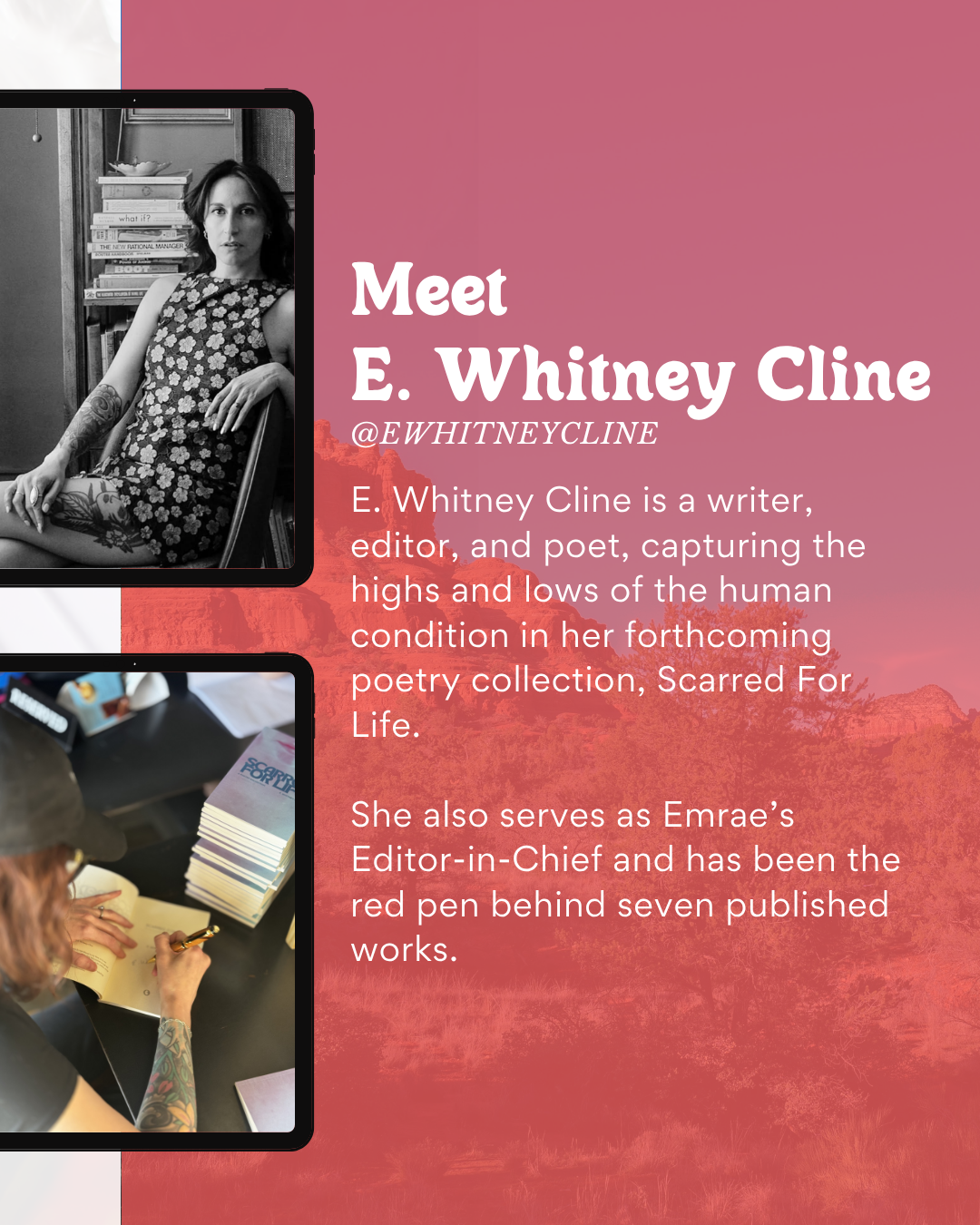 Scarred For Life by E. Whitney Cline | Poetry Collection | Signed Paperback